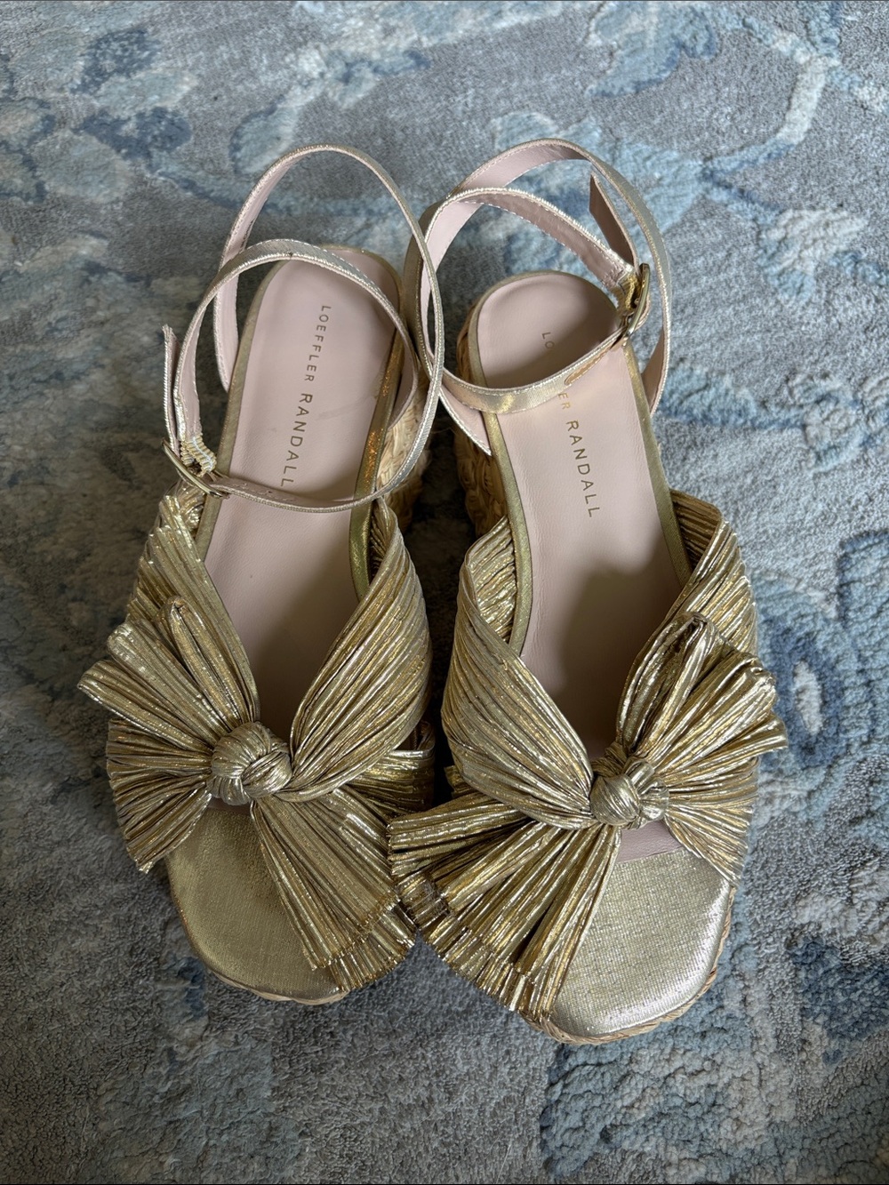 Loeffler Randall Gold Knotted Bow Sandald
